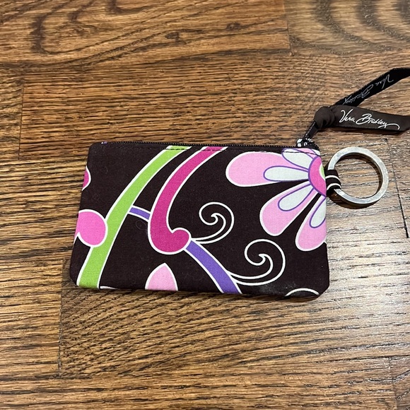 Vera Bradley Purple Punch Zip ID Case - Picture 2 of 2